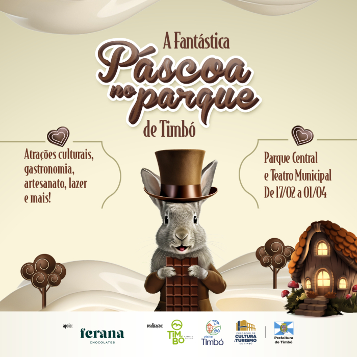 Fantástica Páscoa no Parque de Timbó inicia no dia 17 de fevereiro