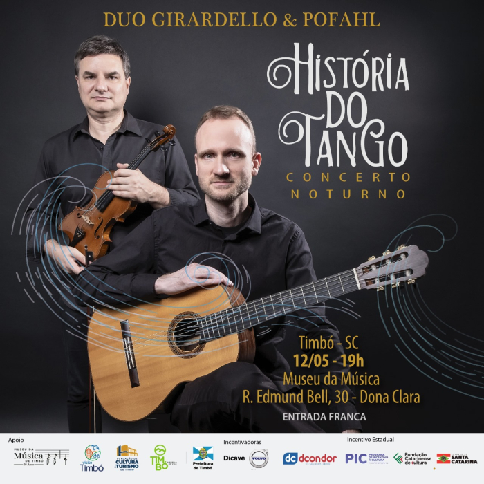 Concerto Noturno recebe Projeto História do Tango no dia 12 de maio