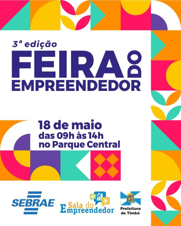 3ª Feira do Empreendedor acontece no dia 18 de maio em Timbó