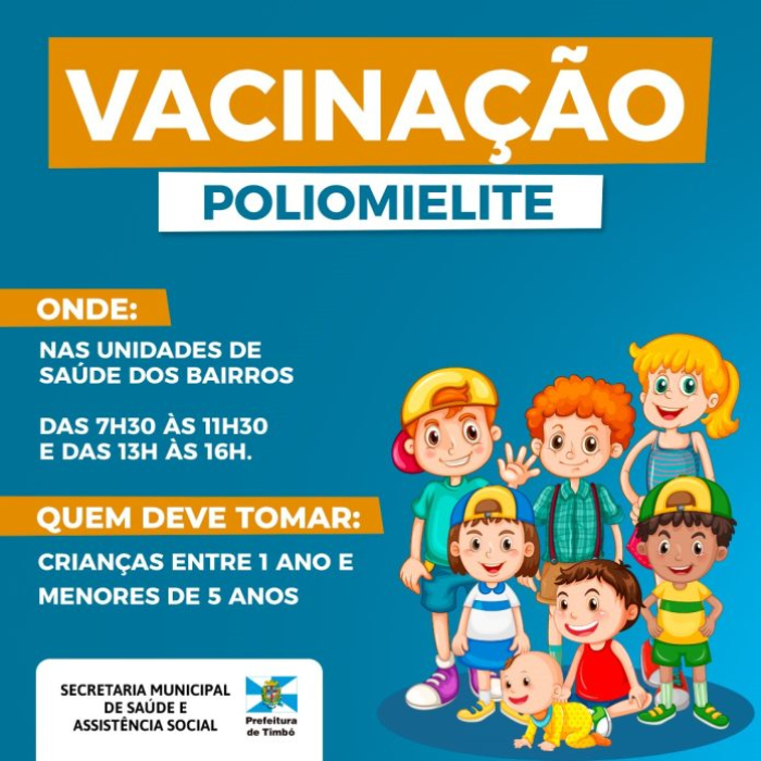 Timbó inicia Campanha contra a Poliomielite