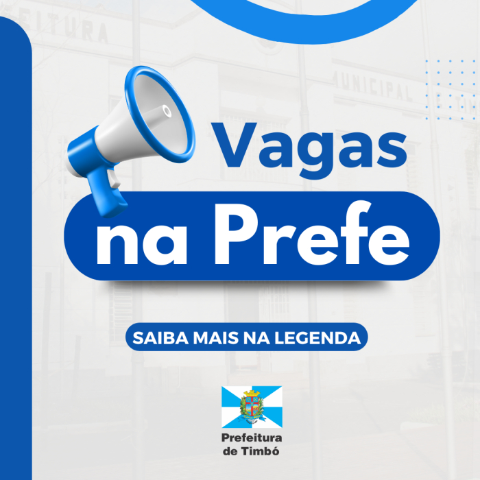 Semed Timbó lança ato convocatório para diversas vagas