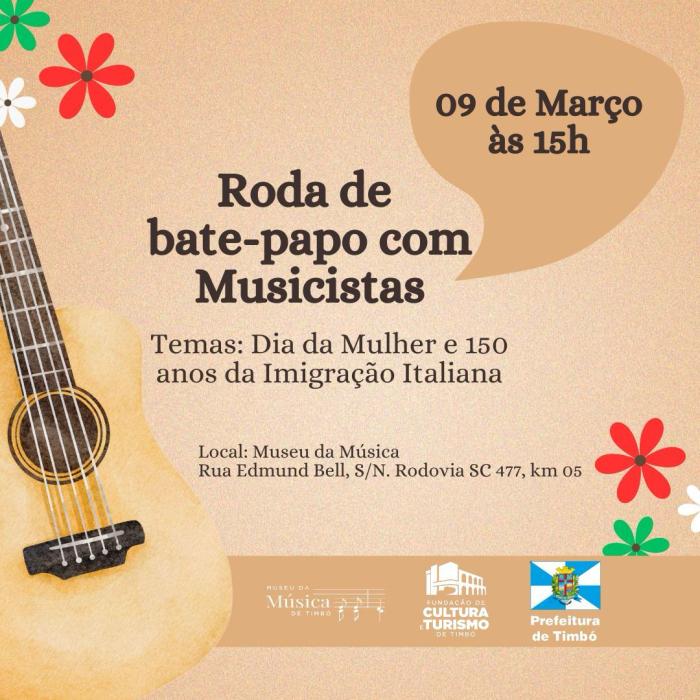Roda de Bate-Papo com Musicistas celebra o Dia da Mulher e os 150 Anos da Imigração Italiana no Brasil