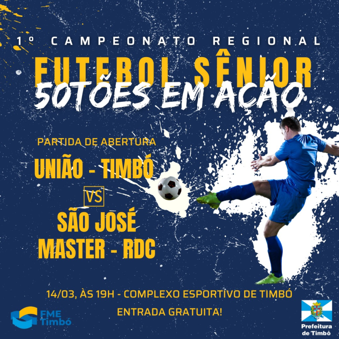Vem aí o 1° Campeonato Regional de Futebol de Campo Sênior – Cinquentões em Ação ⚽️