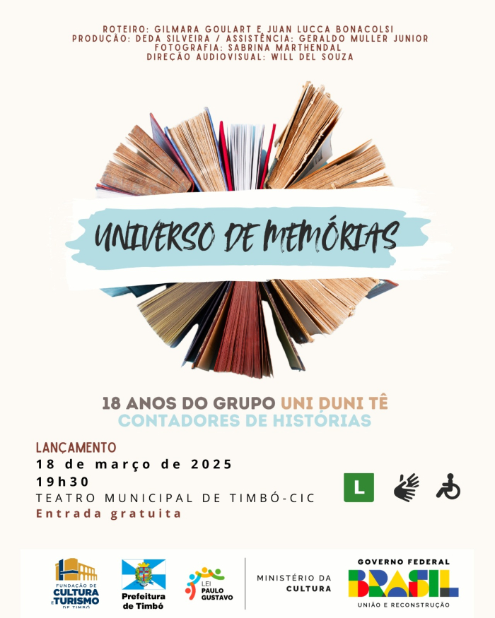 Nesta terça-feira, Grupo Uni Duni Tê lança primeiro documentário sobre a trajetória de 18 anos, no Teatro Municipal de Timbó