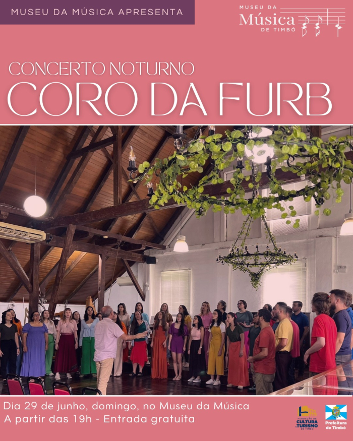 Museu da Música de Timbó recebe Concerto Noturno com Coro da FURB