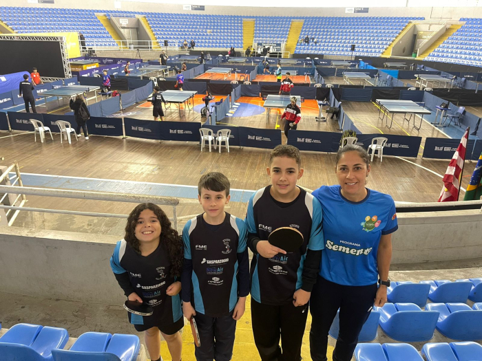 Indaial participa da Copa Brasil de Tênis de Mesa com atletas do Sub-11 e Sub-13