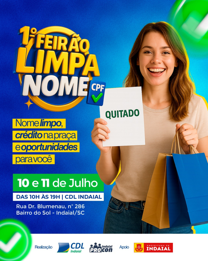 Indaial promove 1º Feirão Limpa Nome em parceria entre PROCON e CDL