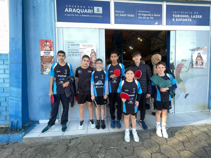 Indaial participa da Liga Leste de Tênis de Mesa com atletas do Sub-11 Sub-13, Sub-15 e Sub-19