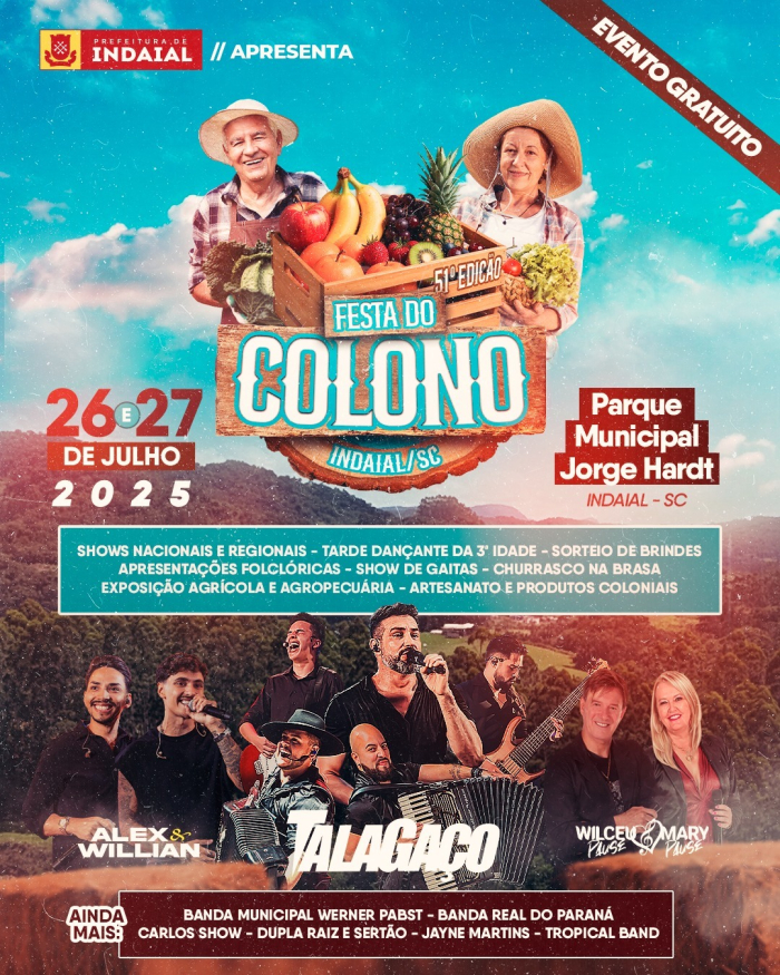 51ª Festa do Colono de Indaial celebra a cultura e convida a comunidade para um fim de semana animado