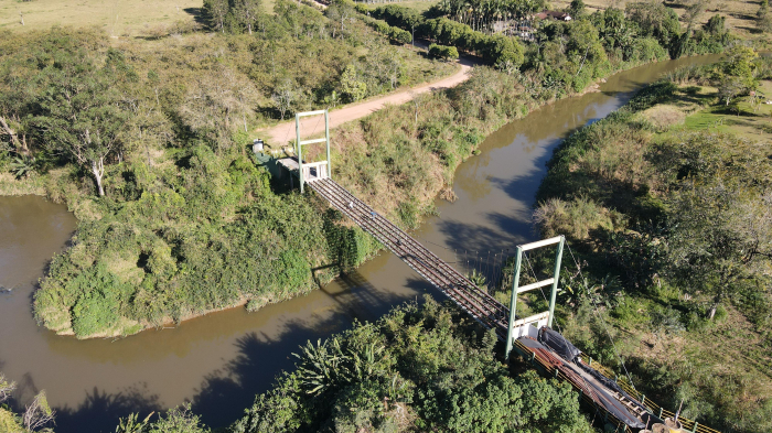 Obras da Ponte do Cedrinho seguem a todo vapor em Timbó