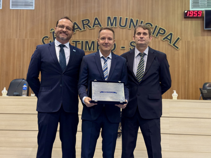 Fabiano Busnardo é homenageado com título de cidadão honorário timboense