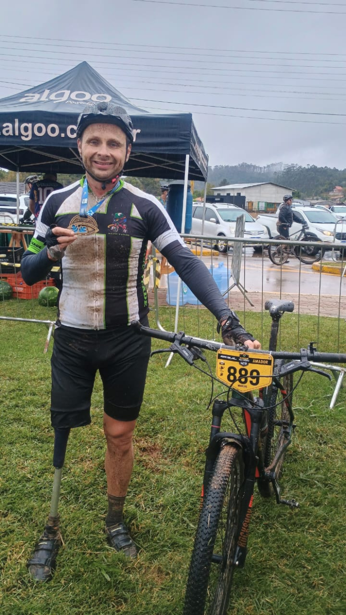 Atleta de Indaial conquista pódio em prova em Doutor Pedrinho