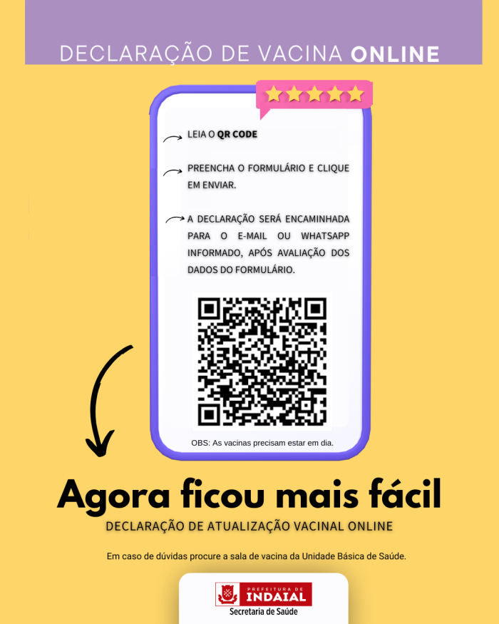 Prefeitura de Indaial implanta projeto piloto da Declaração de Vacinação Online