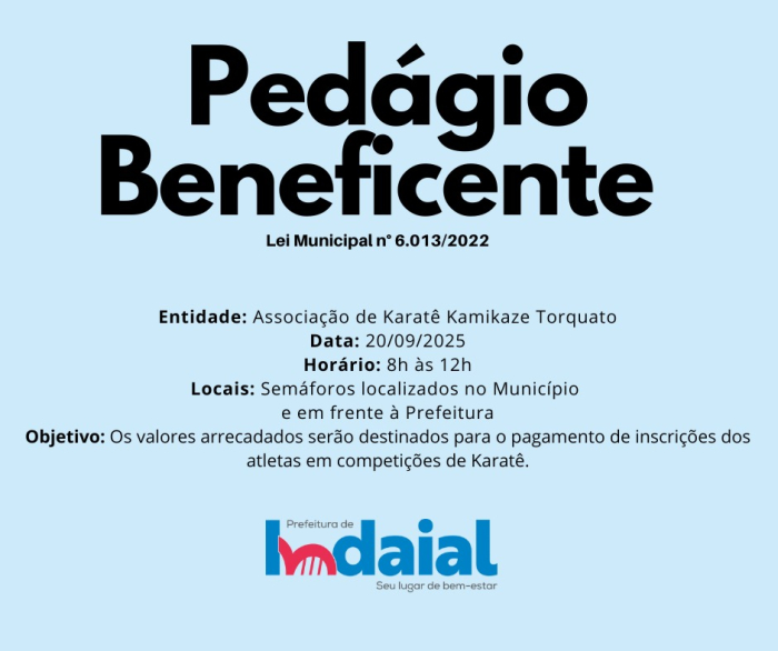 Pedágio beneficente em prol da Associação de Karatê Kamikaze Torquato 