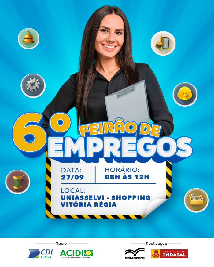 6º Feirão de Empregos de Indaial oferece centenas de vagas e serviços gratuitos à comunidade