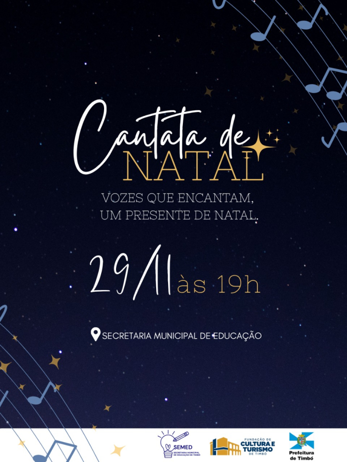 Secretaria de Educação e Fundação de Cultura promovem a I Cantata de Natal de Timbó