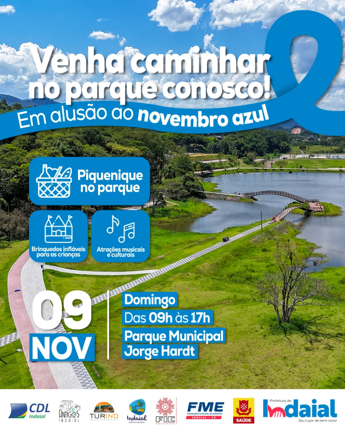 Indaial promove domingo especial no Parque Jorge Hardt com Piquenique e Caminhada