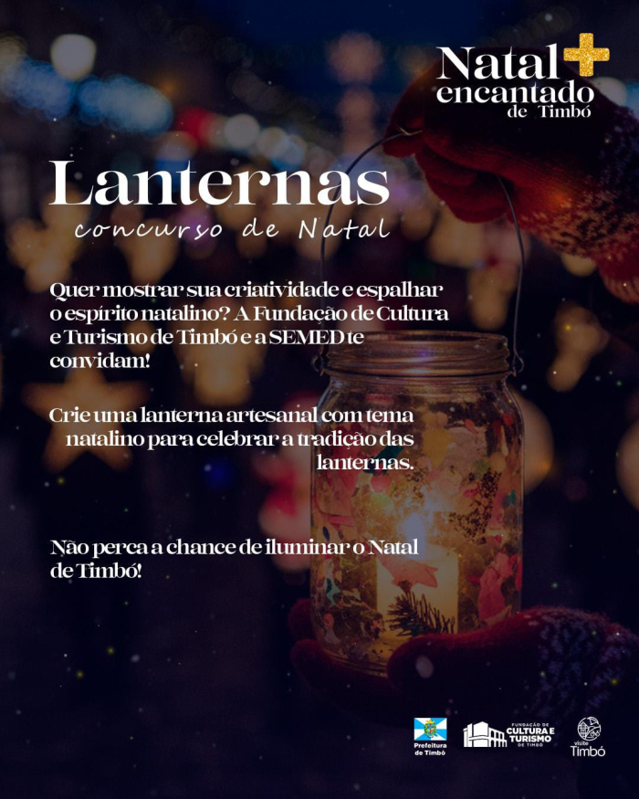 Timbó lança o 1º Concurso de Lanternas de Natal para celebrar a abertura do Natal Mais Encantado