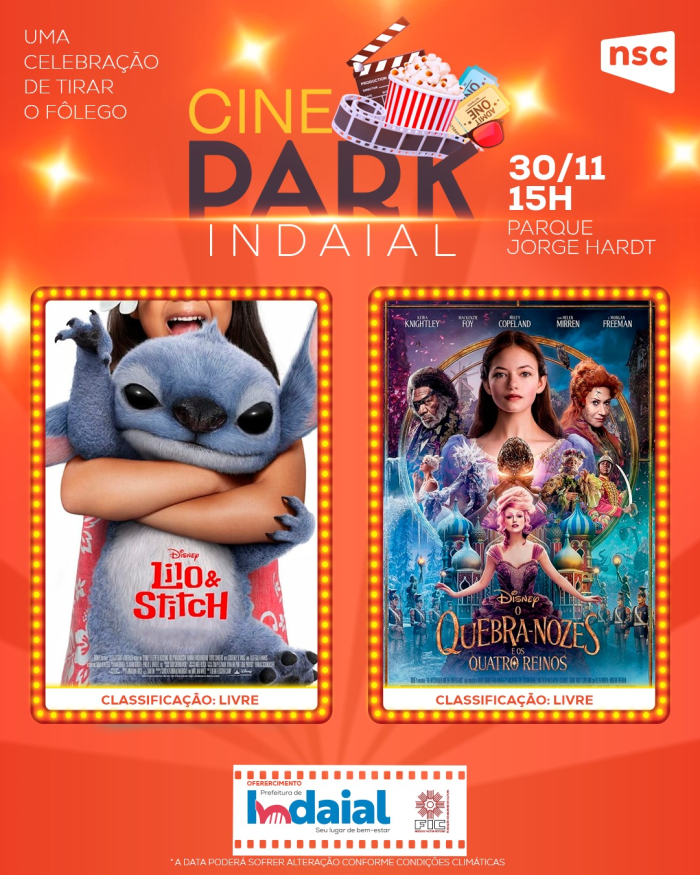 Indaial recebe Cine Park com filmes e atrações gratuitas