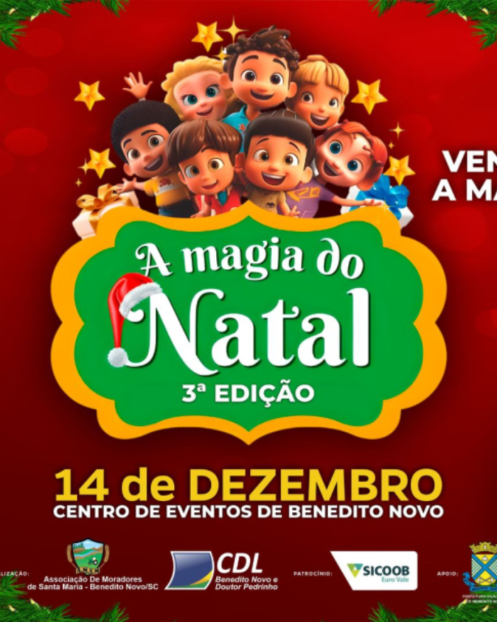 Vem aí a 3ª edição da Magia de Natal de Benedito Novo