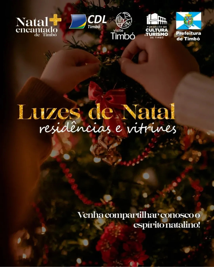 Concurso “Luzes de Natal” premiará as melhores decorações de Timbó