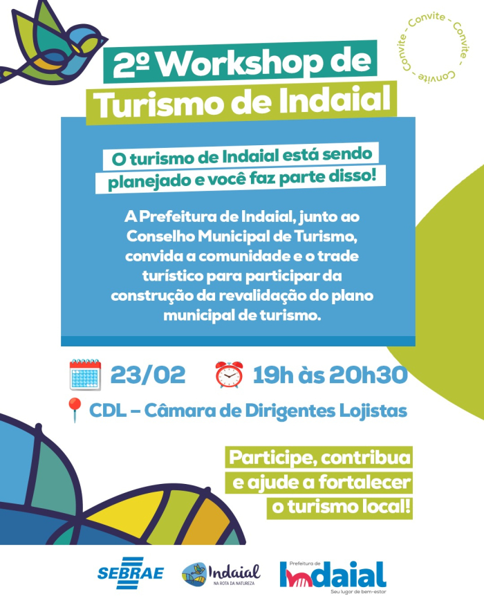 Prefeitura de Indaial promove 2º Workshop de Turismo para atualização do Plano Municipal