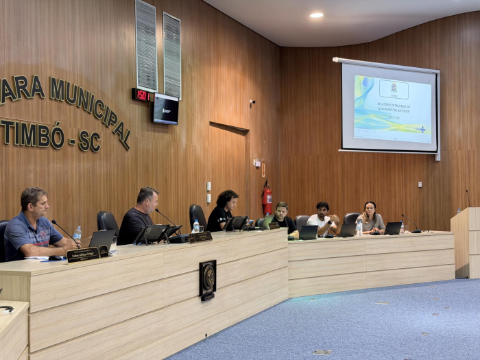 Secretaria de Saúde apresenta relatório de metas do terceiro quadrimestre de 2025 em Audiência na Câmara de Timbó