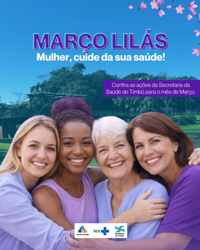 Março Lilás reforça a prevenção ao câncer do colo do útero em Timbó