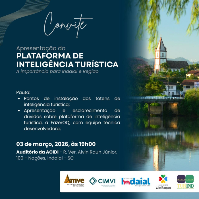 Indaial promove reunião para apresentar sistema de inteligência turística e discutir estratégias para o setor