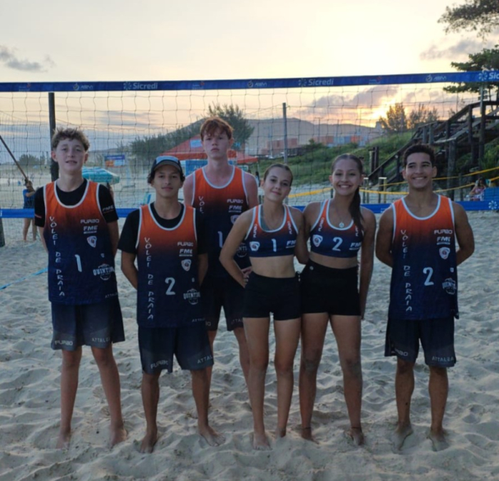 Dupla feminina de Indaial é campeã na 1ª etapa do Estadual Sub-17 de Vôlei de Praia