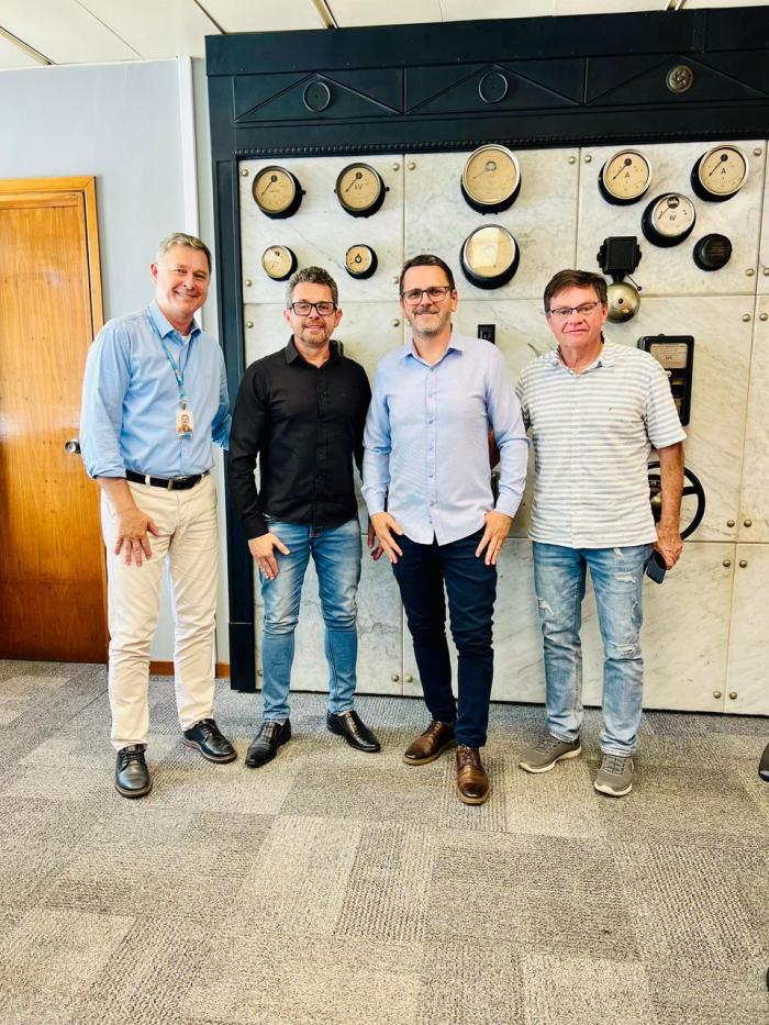 Prefeito, vice e secretário de Indaial cumprem agenda em Florianópolis para tratar de melhorias no fornecimento de energia