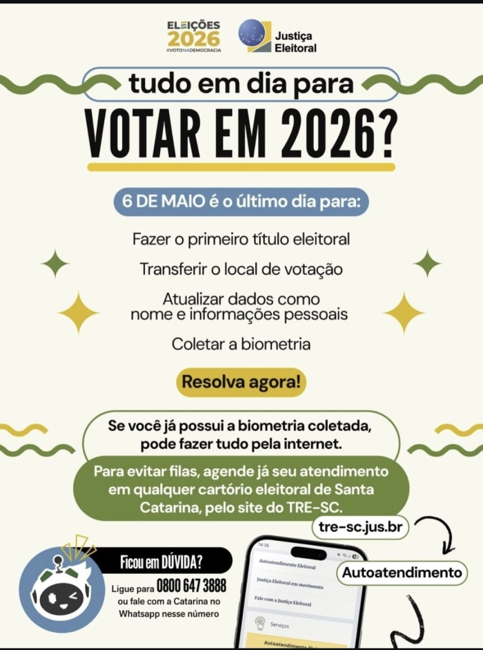 Setor de documentos da Prefeitura de Benedito Novo auxilia com alguns serviços eleitorais