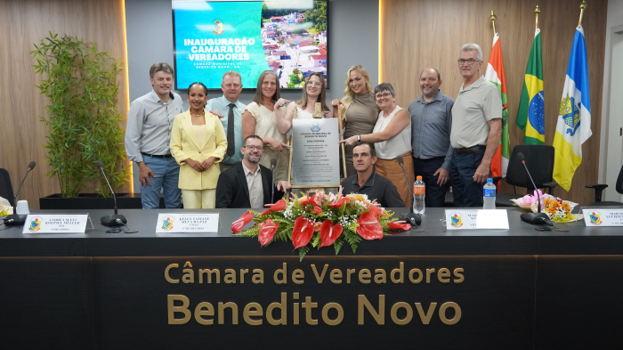 Nova sede da Câmara de Vereadores de Benedito Novo é inaugurada e marca novo capítulo na história do município