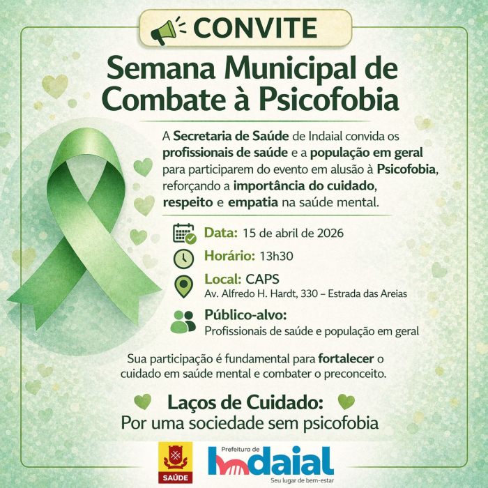 Evento no CAPS marca a Semana Municipal de Combate à Psicofobia