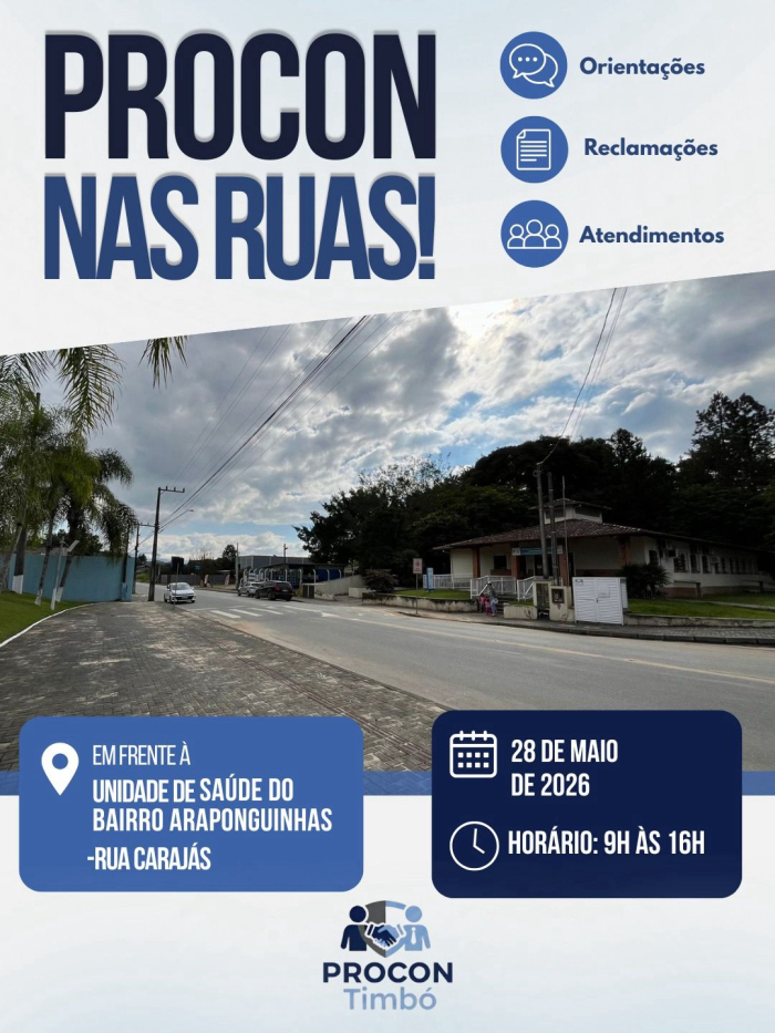 Procon nas Ruas atende moradores do bairro Araponguinhas nesta quinta-feira