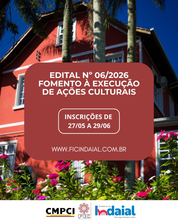 Prefeitura lança edital para seleção de projetos culturais em Indaial