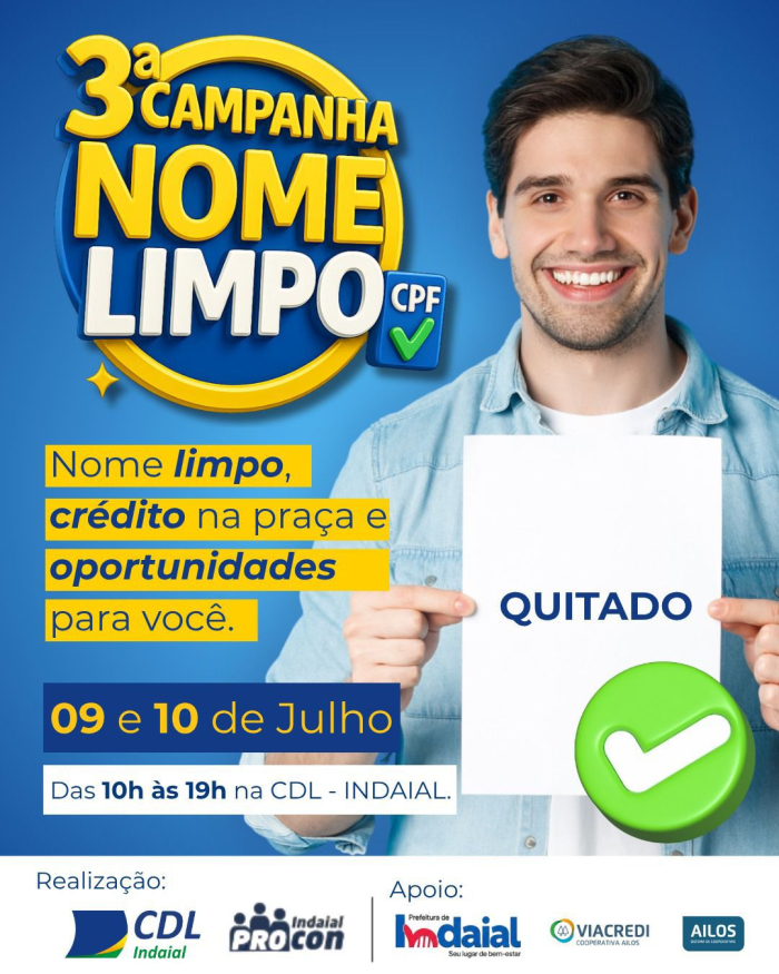 Procon e CDL Indaial preparam 3ª Campanha Nome Limpo para auxiliar consumidores na renegociação de dívidas