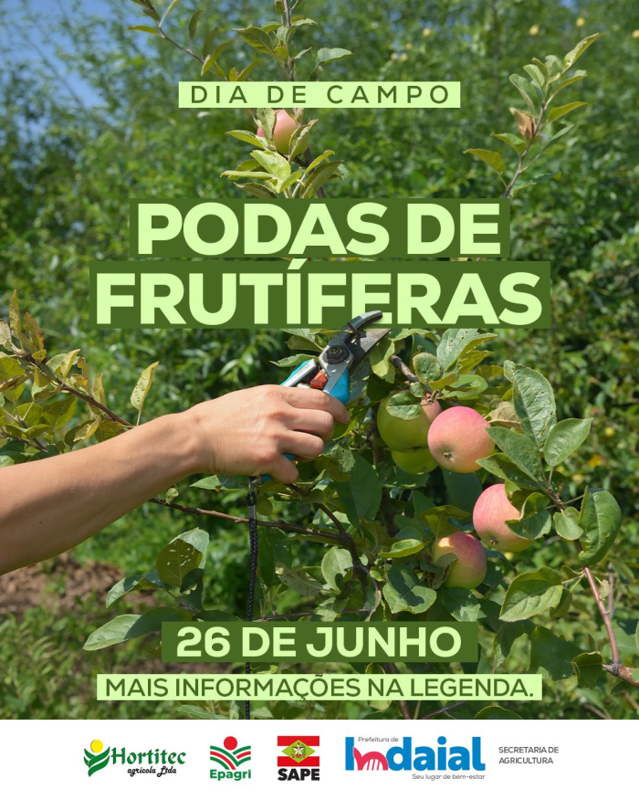 Dia de Campo sobre podas de frutíferas e manejo sustentável será realizado em Indaial