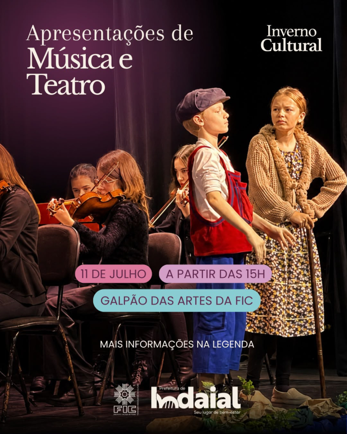 Inverno Cultural da FIC inicia com apresentações de música e teatro no dia 11 de julho 