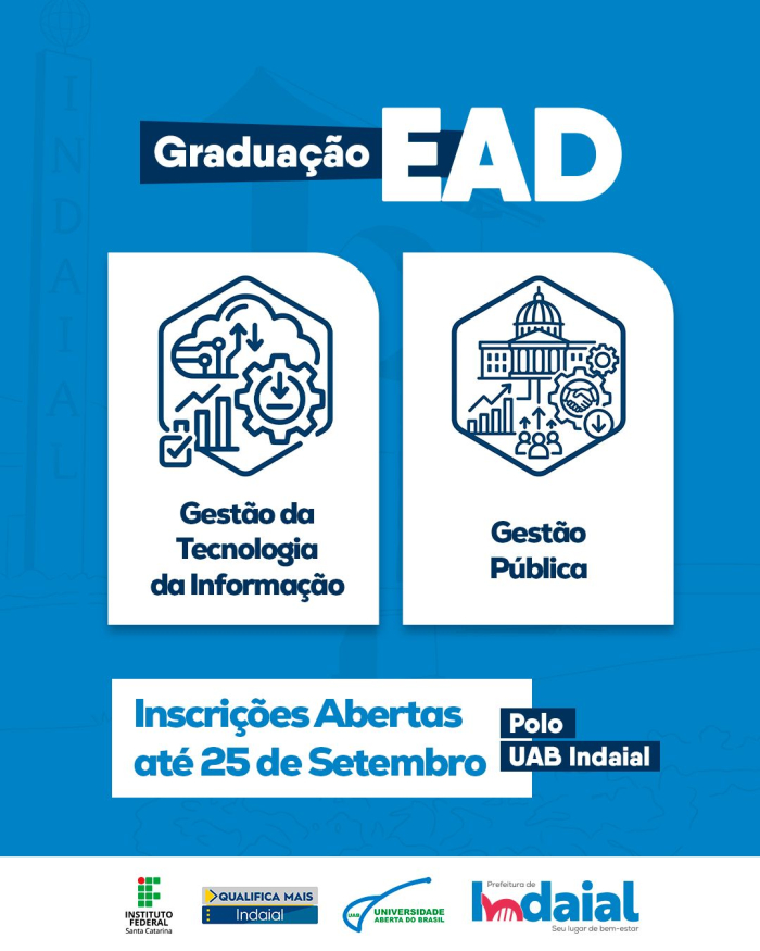 IFSC abre inscrições para cursos de graduação com vagas no Polo UAB de Indaial