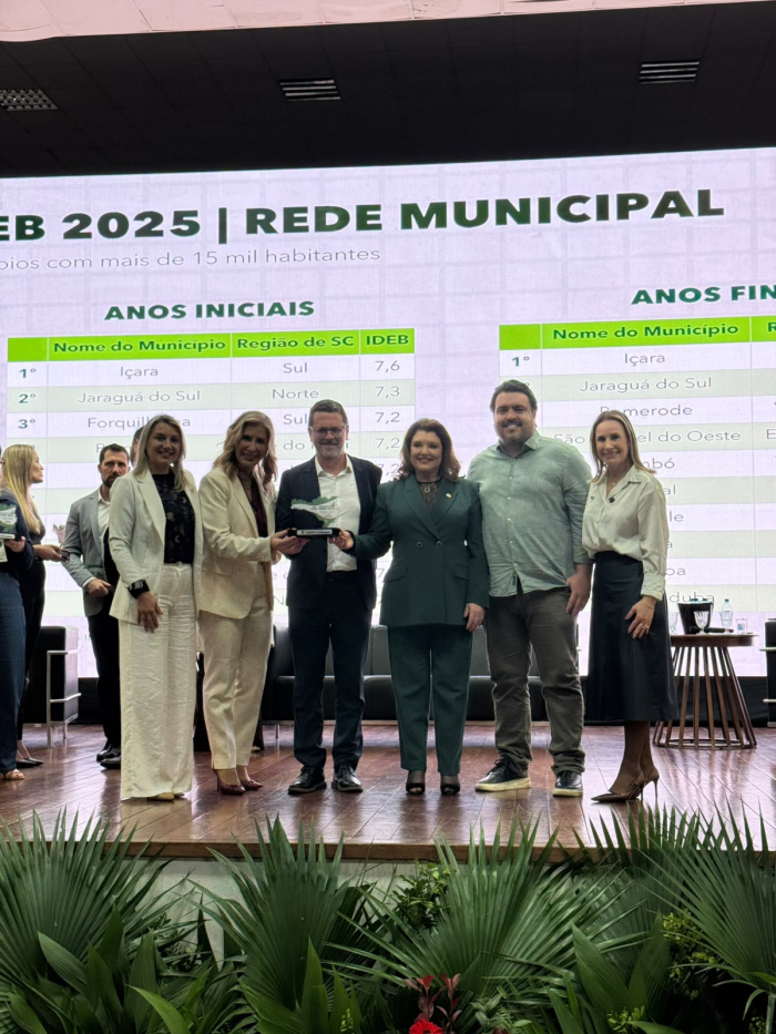 Indaial está entre as 10 melhores cidades de Santa Catarina nos resultados do Ideb