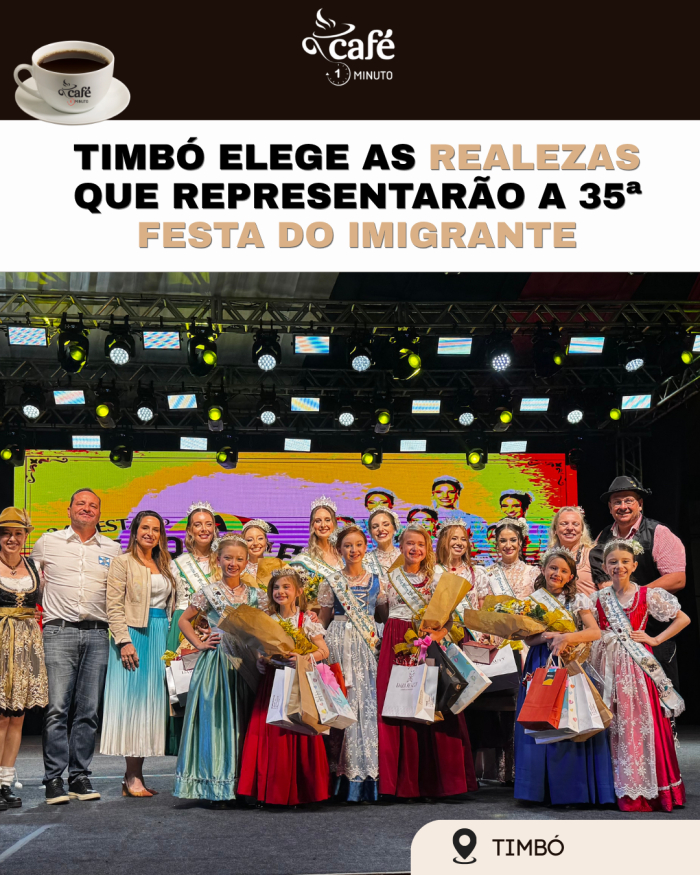 Timbó elege as realezas que representarão a 35ª Festa do Imigrante