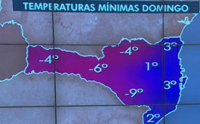 O fim de semana terá madrugadas congelantes em Santa Catarina