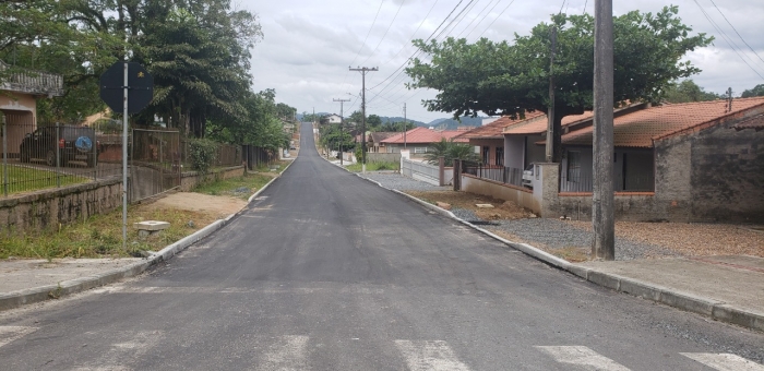 Mais sete ruas pavimentas em Timbó