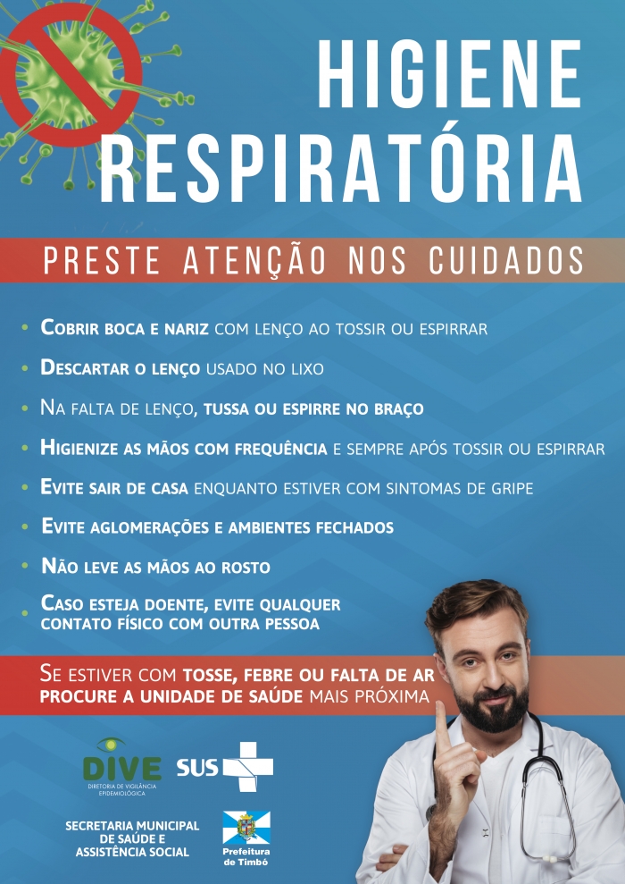 Prefeitura de Timbó faz alerta sobre o Coronavírus
