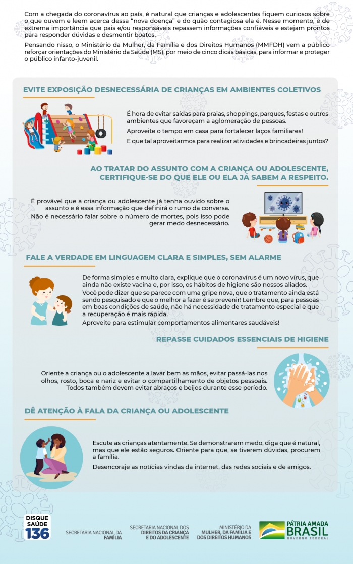 Como falar com as crianças e adolescentes sobre coronavírus?