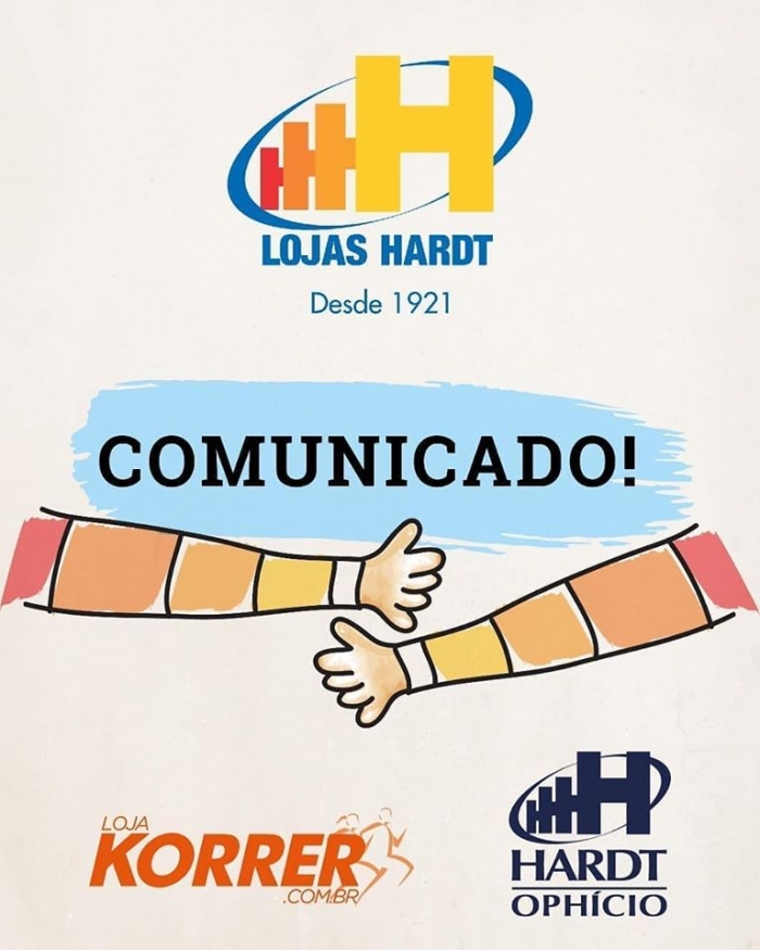 Lojas Hardt comunica pagamento antecipado e deixa mensagem para clientes
