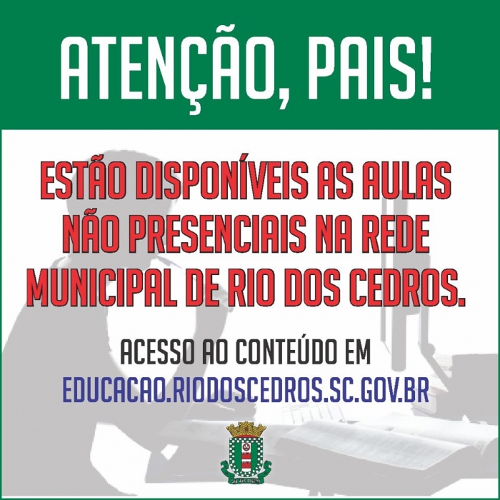 Atividades Escolares não presenciais em Rio dos Cedros
