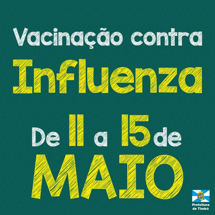 Iniciou hoje a terceira etapa da Campanha de Vacinação contra a Influenza