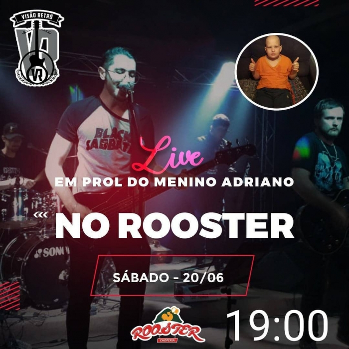 Banda Visão Retrô promove live em prol do menino Adriano